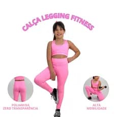 Calça Legging Infantil Menina Poliamida Premium Escola Balé