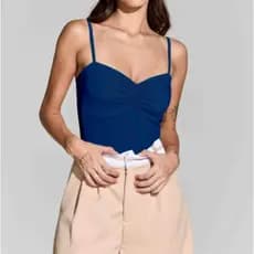 Blusa Feminina Regata Alcinha  Franzido no Busto