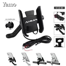 Para Yamaha Nmax N-Max 155 Nmax125 2015-2025 Motocicleta Guiador Espelho Retrovisor Suporte Do Telefone Móvel Gps
