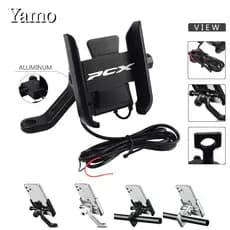 Para A Yamaha PCX160 PCX150 PCX125 2016-2024 Motocicleta Guidão Espelho Porta-Suporte Gps