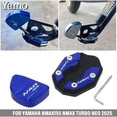 Para YAMAHA NMAX155 NMAX125 NMAX Turbo neo 2025-2026 V3 Pé Suporte Lateral Extensão Almofada Kickstand Kick Stand Placa