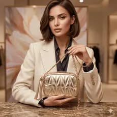 Bolsa Feminina Metalizada Alça Transversal Trançada Promoção