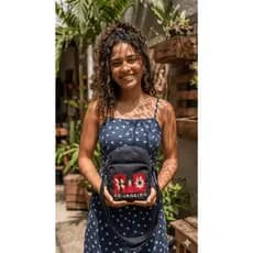 Bolsa Feminina Alça Transversal Regulável Bordada Mini Bag 03