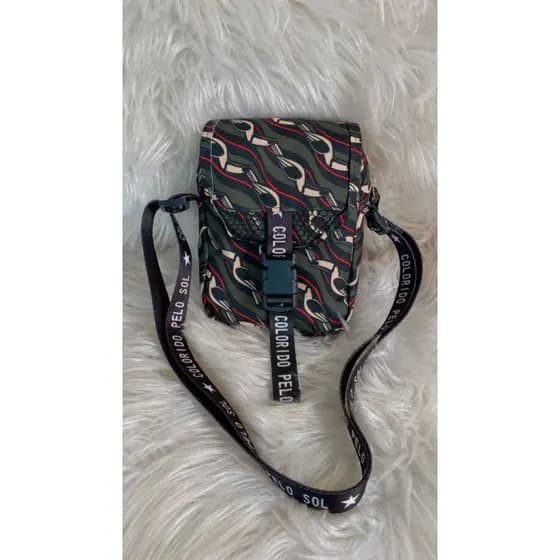 Bolsa Mini Bag Alça Transversal Regulável Verão Estampa Nova 05