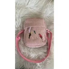 Bolsa Feminina Mini Bag Alça Transversal Regulável Bordada