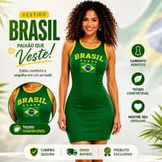 Vestido do Brasil: Verde e Amarelo / Amarelo e Verde – Look Hexa pra Copa 2026