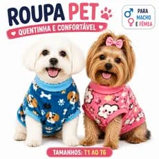 Roupa Pet para Cachorro | Casaquinho Macio e Confortável para Inverno