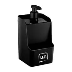 Porta Detergente E Esponja 2 em 1 500ml Dispenser Organizador De Pia Cozinha Premium UZ1943 - Preto