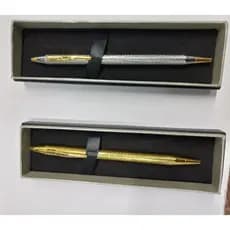1 caneta de metal esferográfica mais estojo