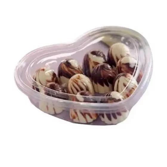 Embalagem de Coração p/ Doces Sobremesas  G620 10 unidades