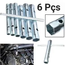 Kit Jogo De Chave De Vela 6 Peças De 8 A 17mm Em Aço