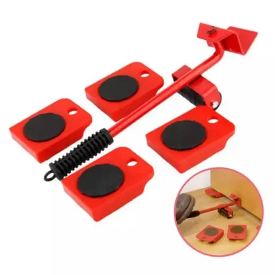 Kit Suporte Rodinhas Movedor Arrasta Móveis Materiais Pesado