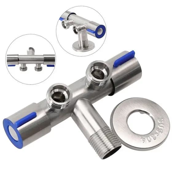 Válvula Registro  De 2 Saídas 1/2  pra Banheiros Cozinha