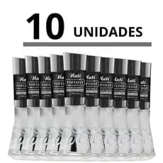 Kit de Esmaltes Nati Top Coat Fixador Base Extra Brilho Finalizador Longa Duração Mais Vendidos