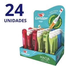 Kit Escovas de Dente Portátil p/ Viagens Dia a Dia Higiene Bucal c/ Protetor de Cerdas