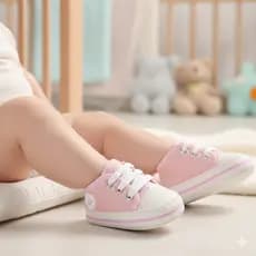 Sapatinho Bebê Tênis Star Menina Bebê Mania Direto Da Fabrica 71305 Rosa