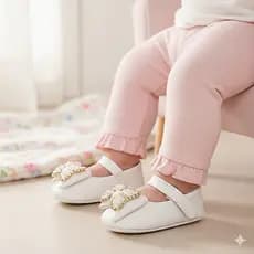 Sapatilha Bebê Mania Menina Barato Na Moda Direto da Fabrica 7005-01 Branca