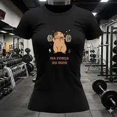 CAMISETA  DRY FIT FEMININA BABY LOOK ACADEMIA (CAPIVARA)