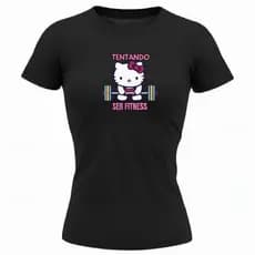 CAMISETA  DRY FIT FEMININA ,BABY LOOK ACADEMIA (HELLO KITTY)