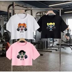 CROPPED FEMININO ACADEMIA  DRY FIT(SUPER PODEROSAS) ,SPORT,TREINO