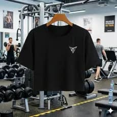 CROPPED DRY FIT ACADEMIA(LOGO PRATA)