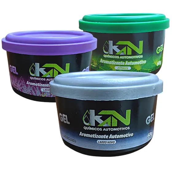 Kit Aromatizante Automotivo em Gel Varias Fragrâncias