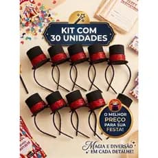 30 Tiara cartola magico lembrancinha circo magico cartola de magico infantil tiara de circo cartola mini Tiara Cartola