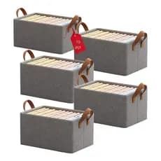 Kit Até 10 Caixa Organizador Roupas Íntimas Multiuso Guarda Roupa Camisetas Calças
