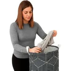 Cesto Organizador De Brinquedo Roupa Suja Dobrável Multiuso