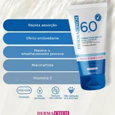 Protetor Solar Rosto FPS 60 sem cor 40g - Dermachem