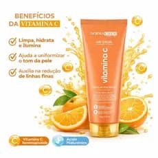 Gel Anti Idade Vitamina C Dermachem Reduz Rugas Clareia Pele Ácido Hialurônico Anti Envelhecimento