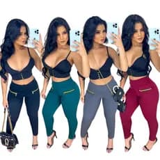 Kit 4 Calça Legging Feminina Montaria com Zíper Cintura Alta Leg