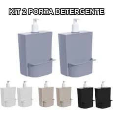 Kit 2 Porta Detergente Porta Esponja Para Cozinha