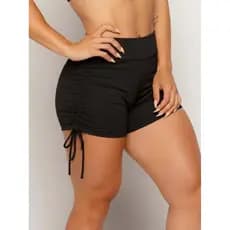 Shorts Curto Suplex Academia Fitness Feminino Detalhe na Lateral com Regulagem