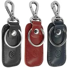 Chaveiro De Couro Legítimo Metal Luxo Barato Super Promoçao
