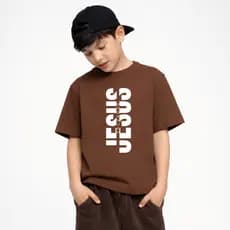 Camiseta Infantil e Juvenil Jesus Salvador Cristão 100% Algodão Premium Criança Personalizada Blusa Camisa Unissex