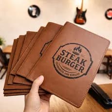 5 Pastas Cardápios A4 Exclusivo Para Restaurante + Sua Logo