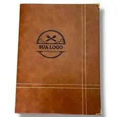 10 Cardápios Capa Dura Premium Personalizao Com Sua Logo Tamanho A4