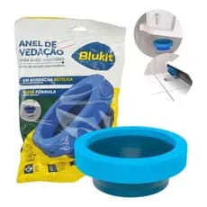 Anel Vedação Vaso Sanitário Universal Blukit Anti Vazamento Sem Cheiro Fácil Instalação Com Guia