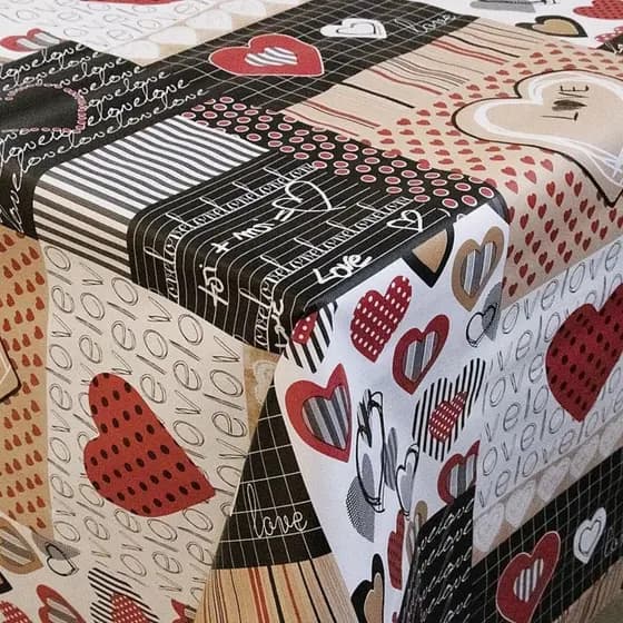 Metro Toalha de Mesa Berlim Love 137cm de Largura Le Bianco