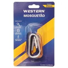 Kit de Mosquetão 38mm até 55mm 6/4 Unidades Western Utensilio Acampamento Equipamento