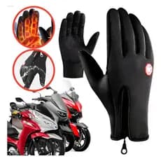 Luva Moto Inverno Impermeável Térmica Motoqueiro Frio Touch Luva Contra Frio Chuva Confortável