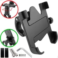 Suporte Celular Moto Universal Alumínio Bike Moto Guidão Preto Suporte Seguro Resistente Dominar 400