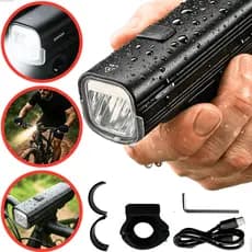 Farol Bike Lanterna Led Recarregável Potente 1000 Lumens Pro Função PowerBank Melhor Farol Para Bike