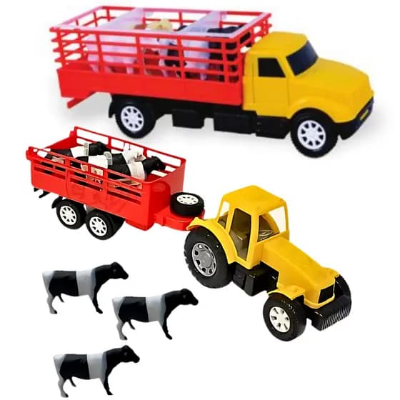 it Fazendeiro Infantil Brinquedos Meninos Trator Caminhão  Carrinhos Animais Carrinho De Brinquedo