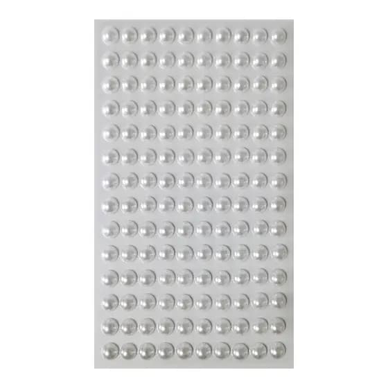 Pérola Adesiva plástica 6mm 260 unidades Make +