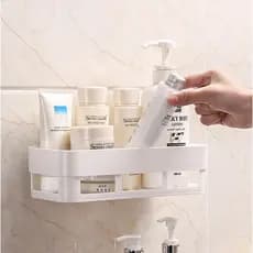 Suporte para Shampoo Com Adesivo Porta Sabonete Organizador De Banheiro Prateleira Multiuso sem furo na Parede Casa Cozinha Clink