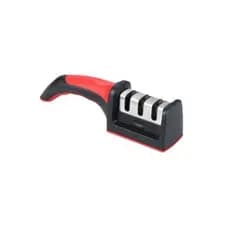 Afiador De Faca Com Cabo Amolador Cromado Aço Inox Profissional 2 Ou 3 Tipo De Afinação Afiadores Para Casa Em Cozinha Multiuso 21.5x5,8x5,1 CM