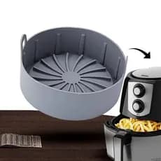 Forma De Air Fryer Reforçado Assadeira Cesto Cozimento Para Fritadeiras Elétricas Silicone Lavável Casa Cozinha