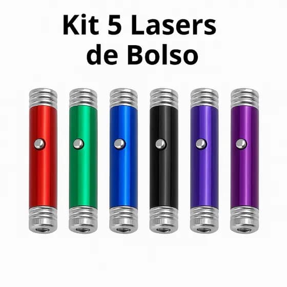 Mini Lanterna 3 em 1 | LED + Laser + Detector de Nota Falsa | Portátil e Econômica